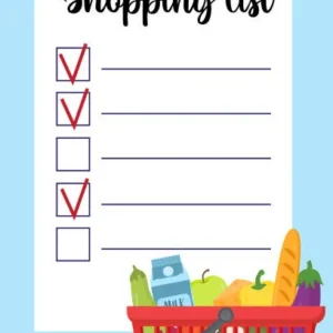 Liste de course imagée